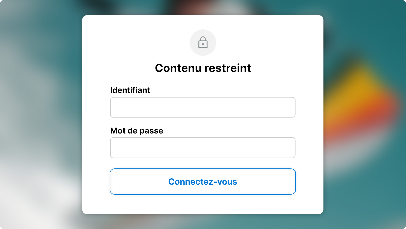 Contenu restreint